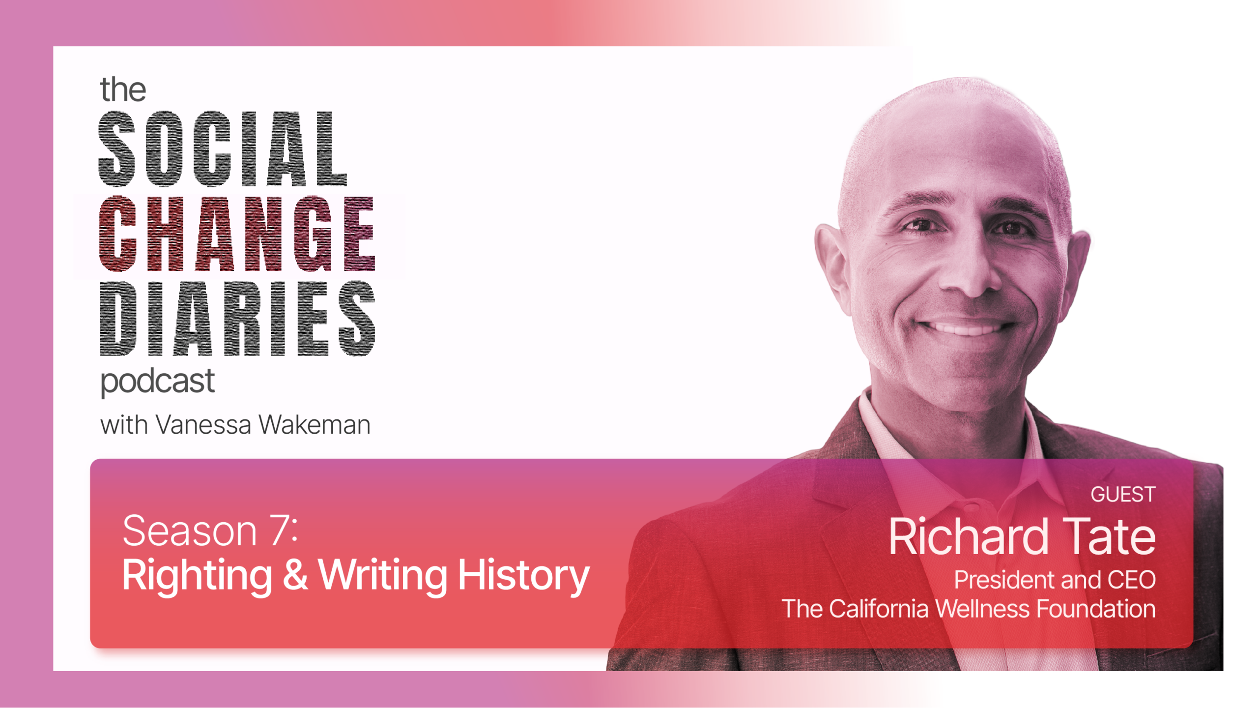 Richard Tate headshot. Social Change Diaries Season 7 Episode 7, Building the Power to Be Well